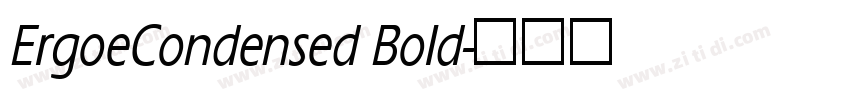 ErgoeCondensed Bold字体转换